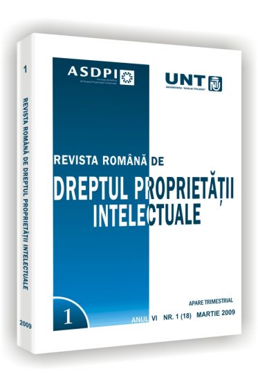Revista romana de dreptul proprietatii intelectuale nr. 1/2009