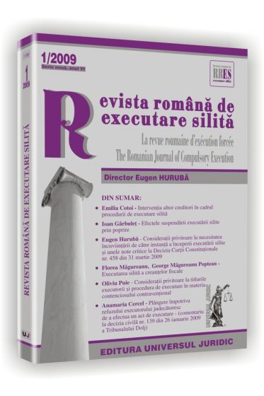 Revista romana de executare silita nr. 1/2009 - Serie noua, anul VI