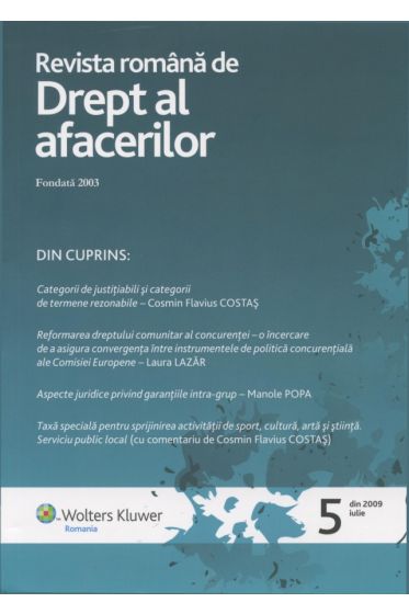 Revista Romana de Drept al Afacerilor nr. 5/2009