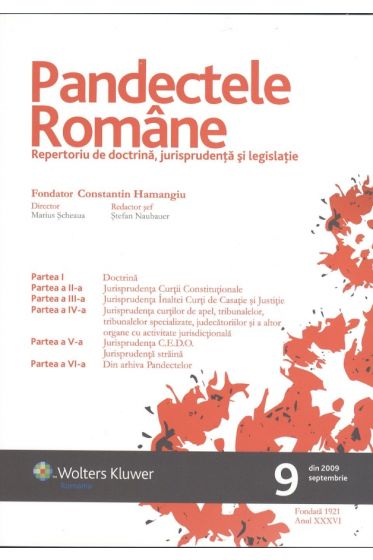 Pandectele Romane nr. 9/2009