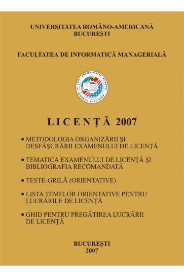 Licenta 2007 - Facultatea de informatica manageriala
