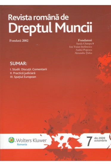 Revista romana de dreptul muncii nr. 7/2009
