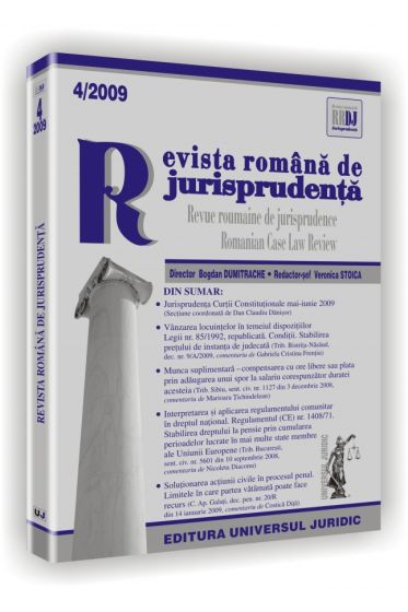 Revista romana de jurisprudenta nr. 4/2009