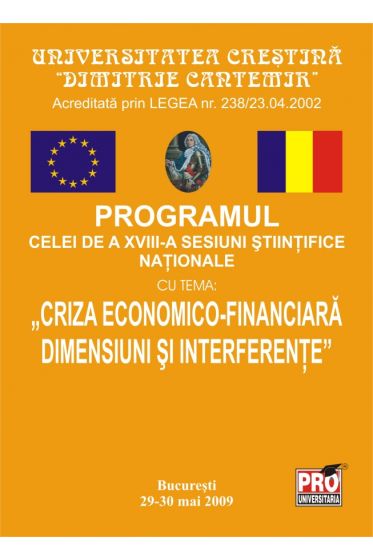 Programul celei de-a XVIII-a Sesiuni Stiintifice Nationale