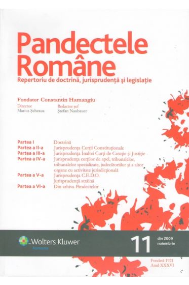 Pandectele Romane nr. 11/2009
