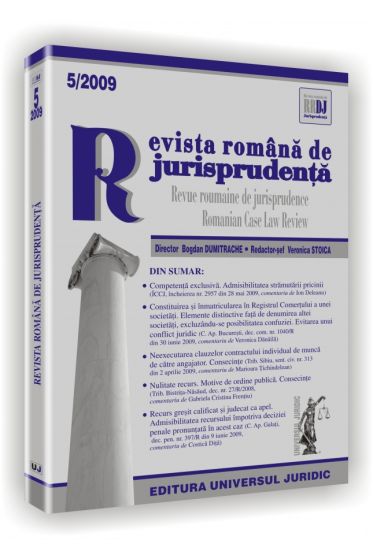 Revista romana de jurisprudenta nr. 5/2009