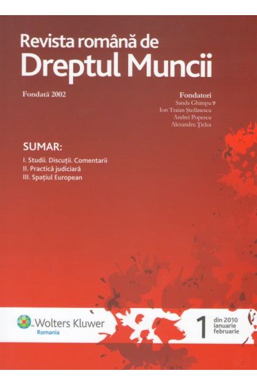 Revista romana de dreptul muncii nr. 1/2010