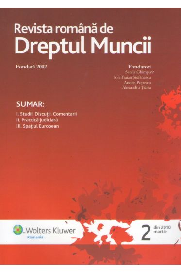 Revista romana de dreptul muncii nr. 2/2010