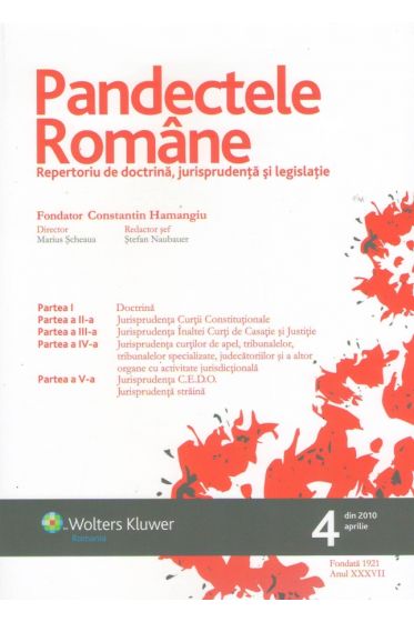 Pandectele romane nr. 4/2010