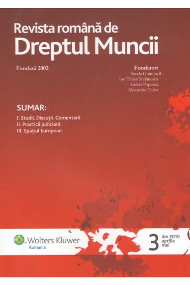 Revista romana de dreptul muncii nr. 3/2010