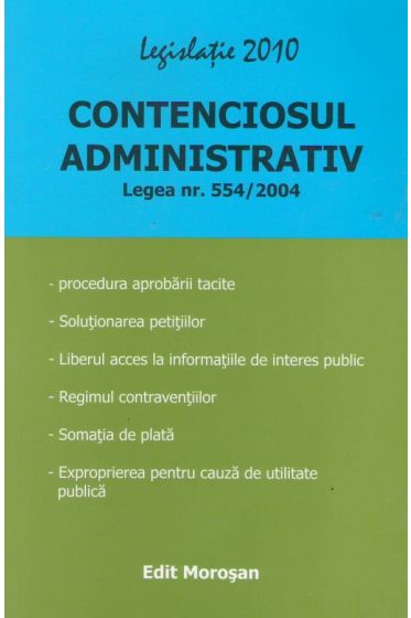 Contenciosul administrativ Legea nr 554/2004