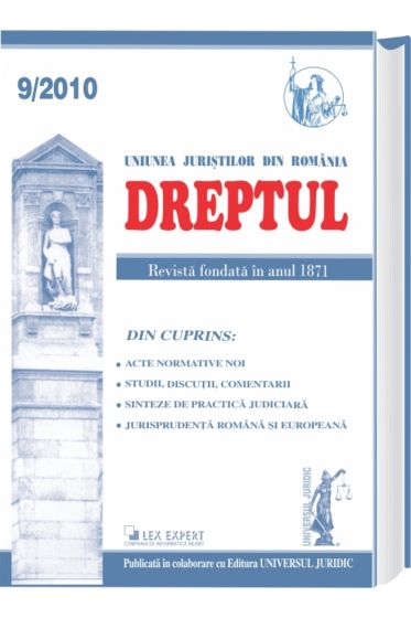 Revista Dreptul nr. 9/2010