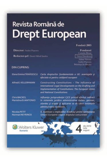 Revista Romana de Drept European nr. 4/2010