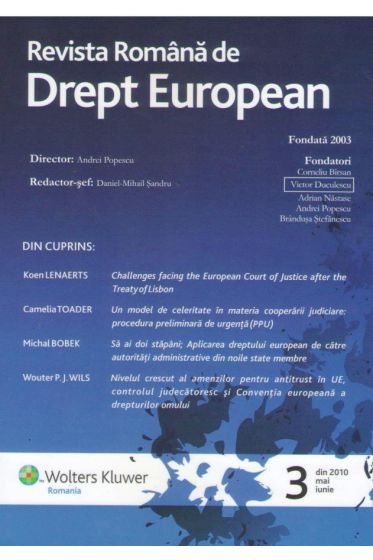 Revista Romana de Drept European nr. 3/2010