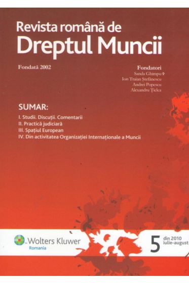 Revista romana de dreptul muncii nr. 5/2010
