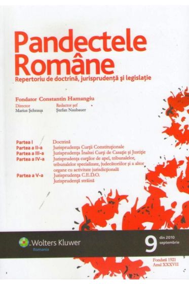 Pandectele romane nr. 9/2010