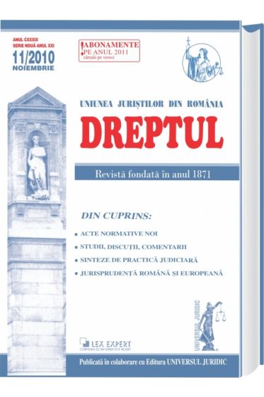 Revista Dreptul nr. 11/2010