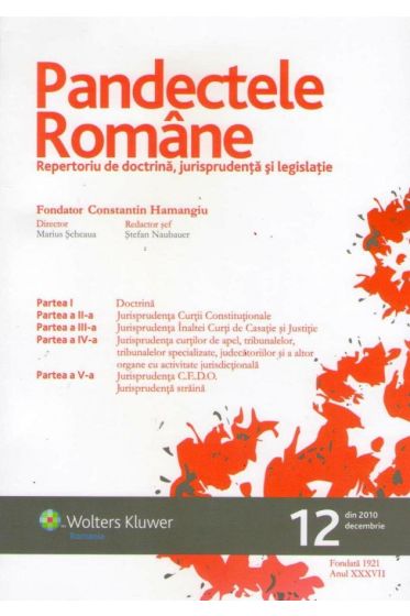 Pandectele romane nr. 12/2010