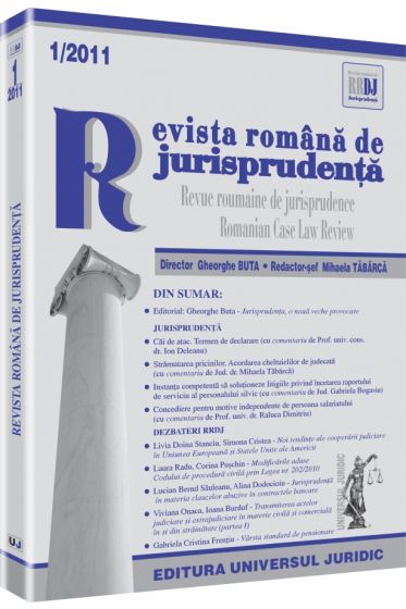 Revista romana de jurisprudenta nr. 1/2011