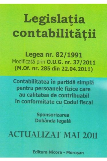 Legislatia contabilitatii. Legea nr. 82/1991