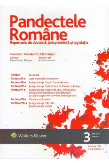 Pandectele Romane nr. 3/2011