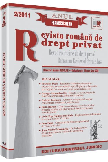 Revista romana de drept privat nr. 2/2011 - Anul Francisc Deak