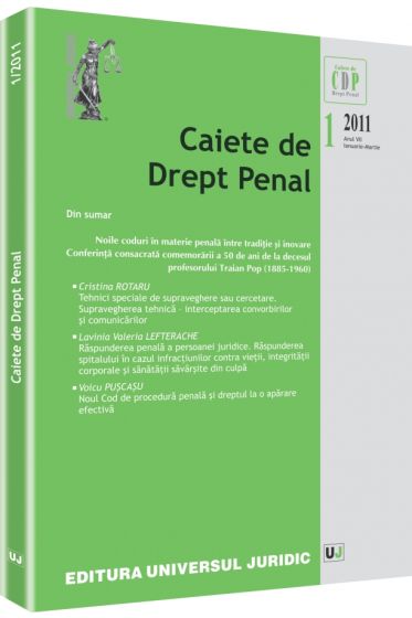 Caiete de Drept Penal nr. 1/2011