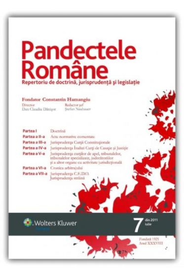 Pandectele Romane nr. 7/2011