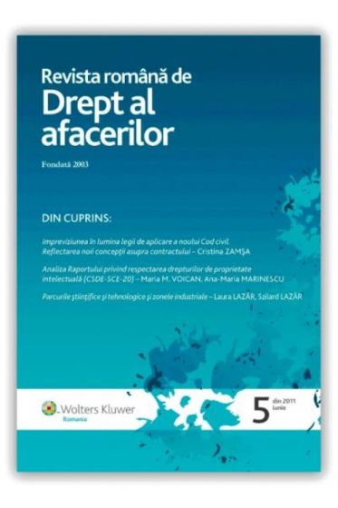 Revista Romana de Drept al Afacerilor nr. 5/2011