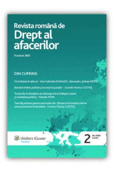 Revista Romana de Drept al Afacerilor nr. 2/2009