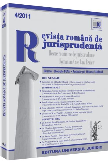 Revista romana de jurisprudenta nr. 4/2011