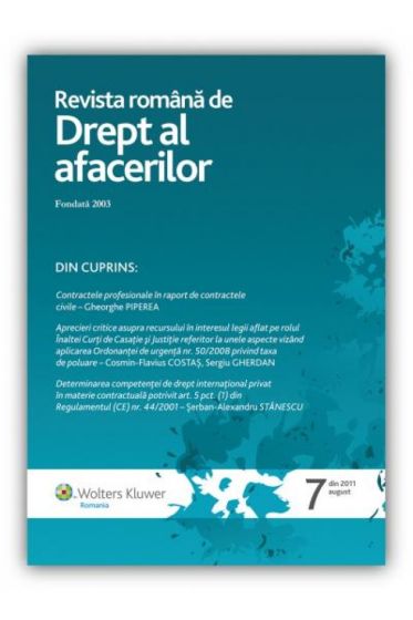 Revista Romana de Drept al Afacerilor nr. 7/2011