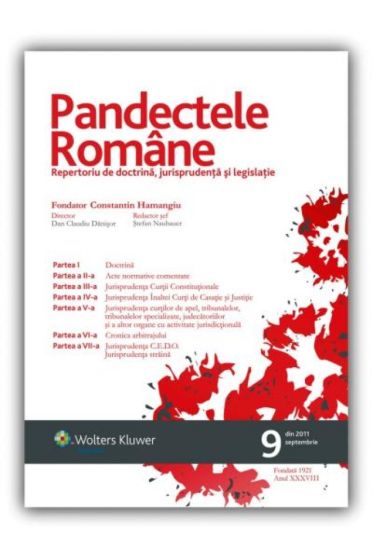 Pandectele Romane nr. 9/2011