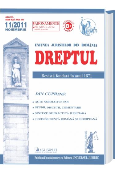 Revista Dreptul nr. 11/2011