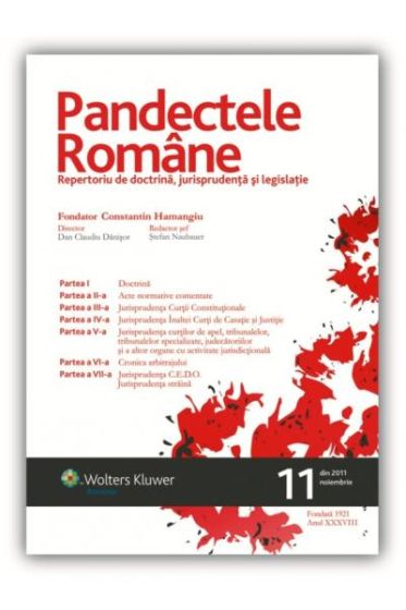 Pandectele Romane nr. 11/2011