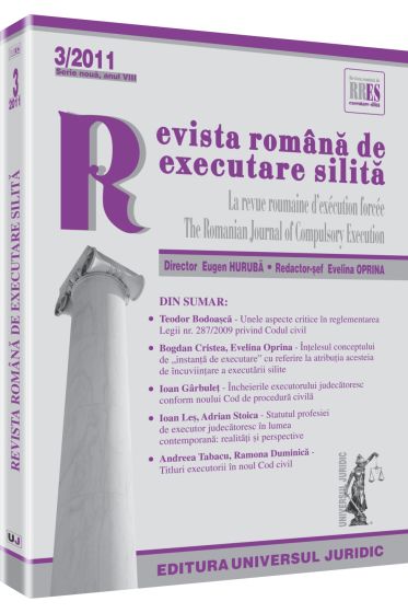 Revista romana de executare silita nr. 3/2011
