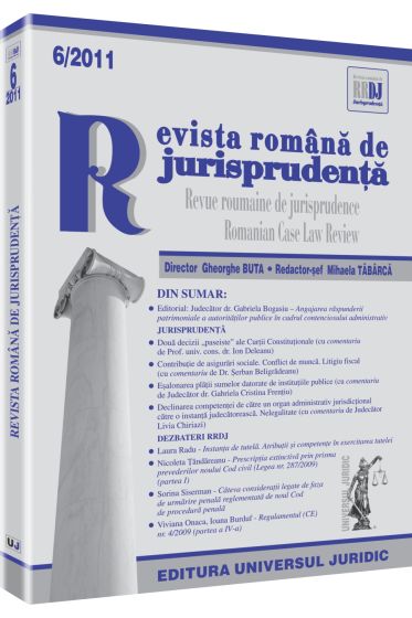 Revista romana de jurisprudenta nr. 6/2011