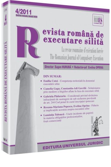 Revista romana de executare silita nr. 4/2011