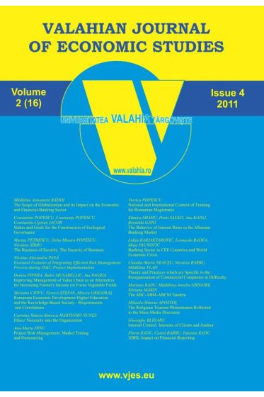 Valahian Journal of Economic Studies. Vol. II no. 4/2011