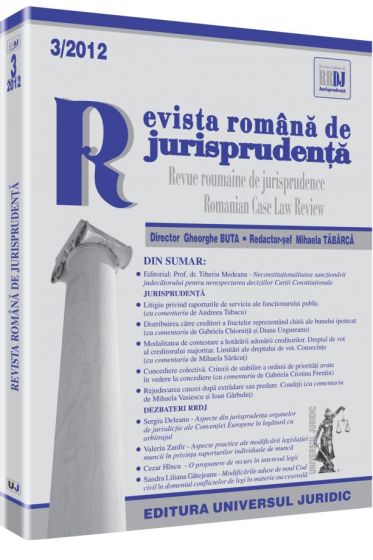 Revista romana de jurisprudenta nr. 3/2012