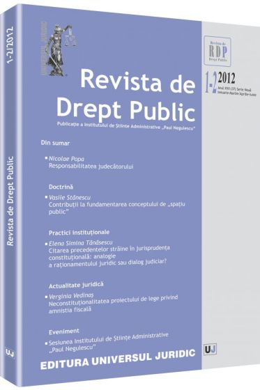 Revista de Drept Public nr. 1-2/2012
