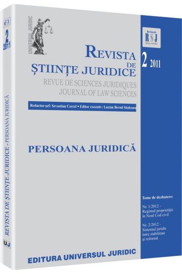 Revista de Stiinte Juridice nr. 2/2011