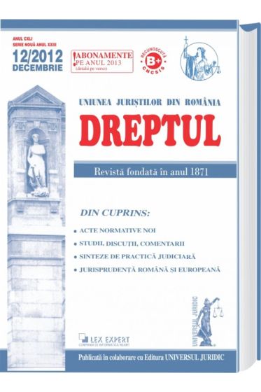 Revista Dreptul nr. 12/2012