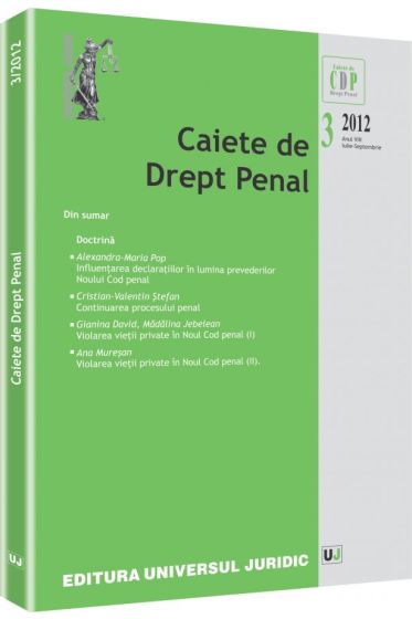 Caiete de Drept Penal nr. 3/2012