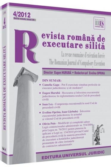 Revista romana de executare silita nr. 4/2012