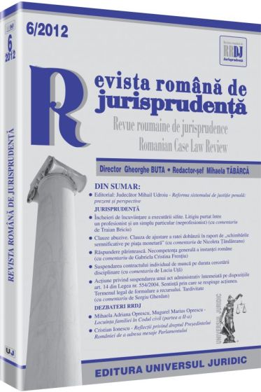 Revista romana de jurisprudenta nr. 6/2012