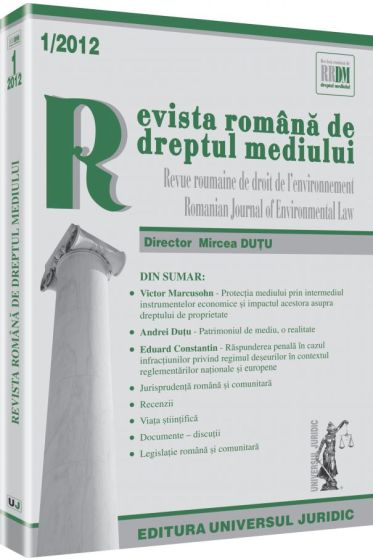 Revista romana de dreptul mediului nr. 1/2012