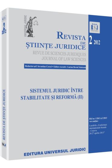 Revista de stiinte juridice nr. 2/2012