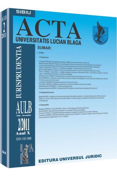 Revista Acta Universitatis Lucian Blaga nr. 2/2011