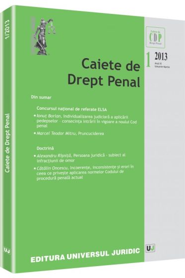 Caiete de Drept Penal nr. 1/2013